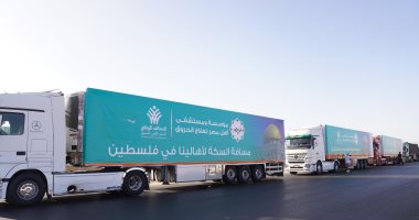 4760 طنا.. مساعدات التحالف الوطنى الغذائية للأشقاء الفلسطينيين