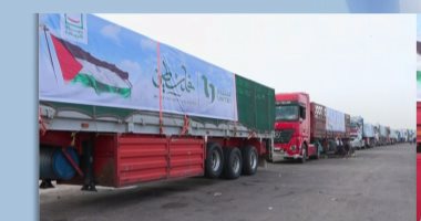 قافلة الشركة المتحدة للخدمات الإعلامية تتجه لمعبر رفح تمهيدا لإرسالها لغزة.. فيديو